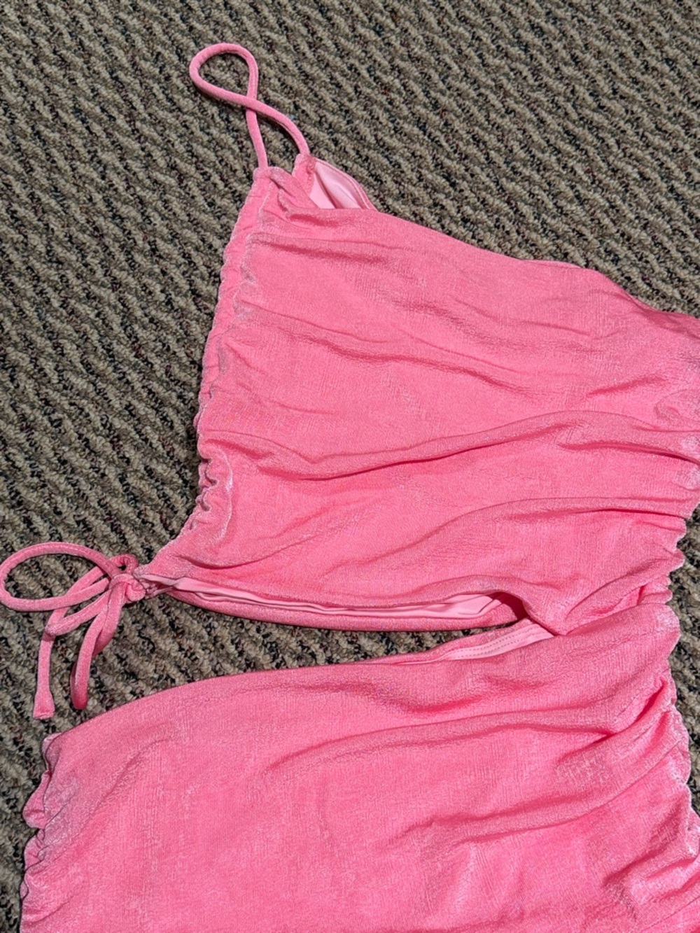 NEW Lulus Steal the Show Pink One-Shoulder Ruched Bodycon Dress - Picture 7 of 7